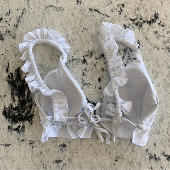 NEW! White Ruffle Bikini - Picture 2 of 2